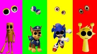 Wrong eyes👀 Tralalero Tralala and PawPatrol and Sonic and Sprunki | DAME TU COSITA Puzzle Wrong Head