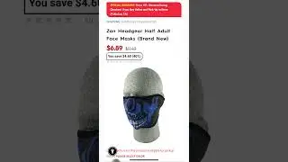 Motorhelmets Store Sale Zan Headgear and Neoprene Lethal Threat Half Adult Face Masks #shortsvideo