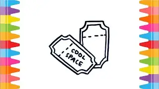 How to Draw Movie Ticket Easy Step by Step