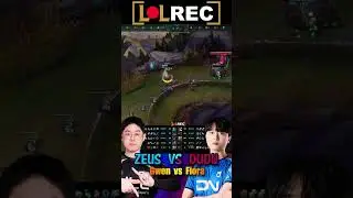 HLE Zeus vs DNF DuDu - Zeus GWEN vs DuDu FIORA Top #shorts #highlights #1v1lol