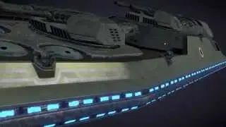 3d space cruiser model (turntable)