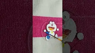 Doraemon glass painting #glasspainting #doraemon @sunsketchandart #doraemondrawing #shorts #painting