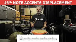 16th Note Accents Displacement - (DRUM LESSON)