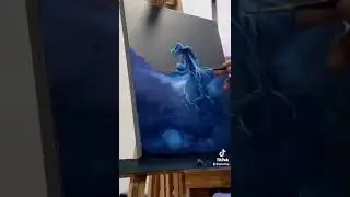 Painting the Horse Head Nebula inspired on the incredible artistic piece of @cathrinmachin