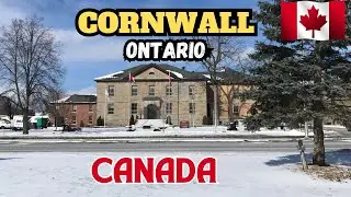 Cornwall Ontario Canada 4K Walking Tour | Ontario Town Bordering Quebec and New York State USA |