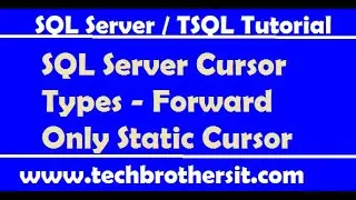 SQL Server Cursor Types - Forward Only Static Cursor | SQL Server Tutorial