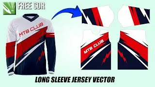 How to Make a Long Sleeve Jersey Vector Design | Free CDR | Coreldraw X7
