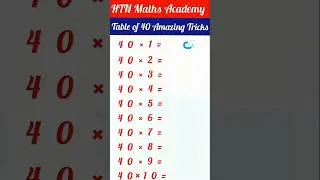 Table of 40 Amazing Tricks/ 41 times table trick #maths #education #shorts #tabletrick #viral #trend