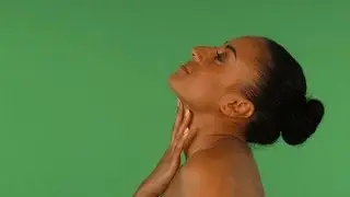 African Beautiful Woman Smiling To the CameraTouching Her  | Videohive Project Templates