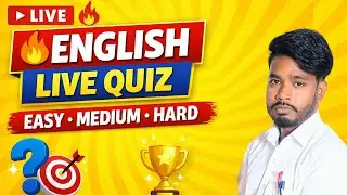 🔥 English Grammar Live Quiz | Easy–Medium–Hard MCQs 🎯 | Spoken English Class