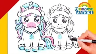How to Draw a Winter Unicorn