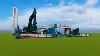bauma CONEXPO & EXCON exhibition stand layout / floorplan (3d Stand Walk through)