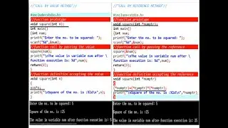 Functions : Difference of Call by Value and Call by reference