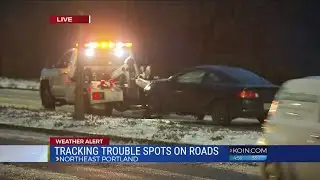 Driver extricated after weather-related crash