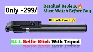 R1-L Selfie Stick With Tripod | Blutooth Remot Control 😱🔥| #tech #selfiestick #tripod #mobilestand 