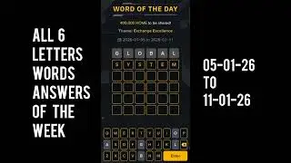 Binance Word of the Day Answer|  Binance 6 Letters Word Today| All 6 Letters Words Today 07-01-2026