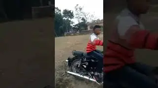 12year boy riding bullet village boy