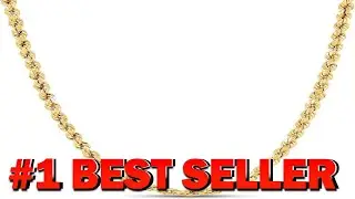 Real Italian 14K Yellow Gold Rope Chain Necklace for Men & Women - B0F8V9ZF5Z