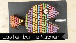 BUNTER PARTY-KUCHEN F&Uuml;R KINDER I BACKEN I KINDERGEBURTSTAG I KINNERTiED FOOD