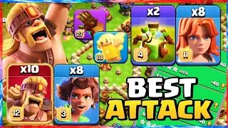 NEW BEST ROOT RIDER VALKYRIE Super Barb + OG | TH16 Legend Attack Strategy
