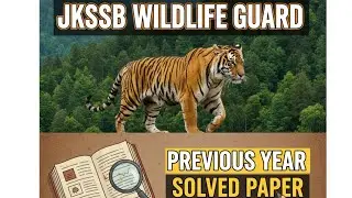 JKSSB Wildlife Guard Previous Year Paper (Solved) #JKSSB&bull; #JKSSBWildlifeGuard&bull; &bull; #PreviousYearPaper