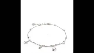 Silver ankle bracelet
