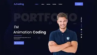Responsive Personal Portfolio Website With HTML CSS And JS | Portfolio Website Design Tailwind CSS