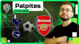 PALPITES E APOSTAS DE FUTEBOL PARA O DIA 22 02 2026 ( DOMINGO ) + BILHETE PRONTO