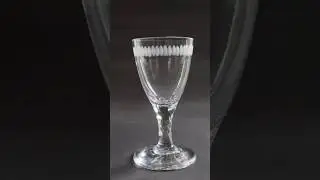 Antique Drinking Glass - Georgian Facet Stem Port Glass, Circa.1780.