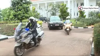 See how PRESIDENT RUTO'S MOTORCADE arrived at State House Uganda!!