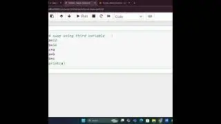 Swap values of variables using third variable..#programminglanguage #pythontutorial #python#shorts