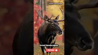 Too big to hide? Think again 👀 #WildCamouflage #MooseInHiding #NatureTricks #animalshorts