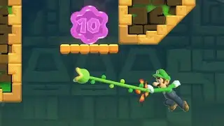Grappling Vine 1: Badge Challenge! - All Purple Coins, 100% Walkthrough! *Super Mario Bros Wonder*
