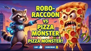 Robo-Raccoon vs Pizza Monster 🍕🤖 | Funny Kids 3D Animation | Part 3