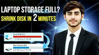 Laptop Storage Full Solution | Shrink Disk & Extend C Drive (No Software)