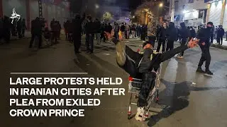 Large protests held in Iranian cities after plea from exiled crown prince