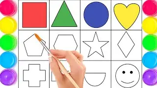 name of shapes, shape names for kids, shapes names, circle triangle square, coloring
