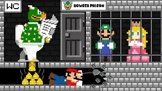Mario Challenge Bowser Prison Escape rescue Luigi and Peach | Game Animation
