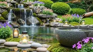 Instant Inner Peace 🌿 Bamboo Water Sounds with Calming Relaxation Music