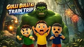 Gulli Bulli Ki Train Trip Episode 1 🚆 | Mr Meat Horror Story | Hindi Animation | Make Joke Hunter