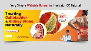 Billboard Ideas Illustrator cc Tutorials Hindi | Simple Web Banner Design in Illustrator CC