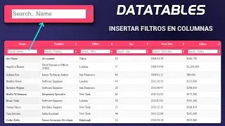 Datatables - Insertar filtros en las columnas.