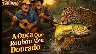 A Onça Que Roubou Meu Dourado | Sertanejo IA Raiz | No Pantanal até onça entra na pescaria