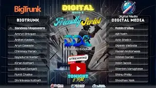 BigTrunk vs Digital Media | 03-Oct-24 | DDC - Digital Media's Friendly Series | Live Cricket Match
