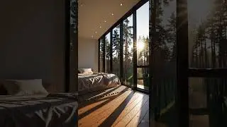Modern Glass Bedroom | Wake Up to Forest Sunrise Views 🌲✨ | InsideOutDesign