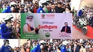 Sadhguru ji visit at NIMS University l NIMS Chairman l Save Soil Message
