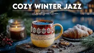 Cozy Winter Coffee Jazz ☕❄️ Snowy Morning Bossa Nova | Cozy Smooth Jazz Playlist for Study & Chill