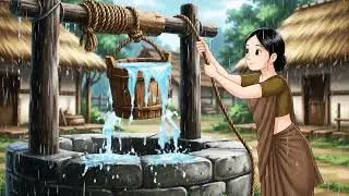 Ghibli-Style Doll Village in Rain | A Peaceful Indian Daily Life Story&rdquo;