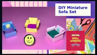 DIY 3D Origami Miniature Paper Sofa | Paper Crafts For School | Easy craft ideas