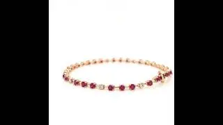 18Kt Rose Gold Diamond & Ruby Bracelet